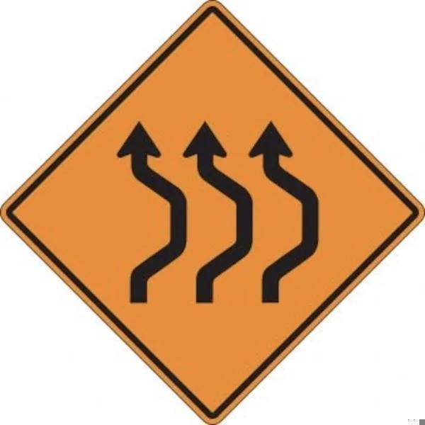 Accuform RIGID CONSTRUCT ION SIGN THREE LANE FRK230HP FRK230HP - main